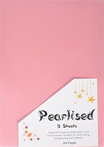 Pearlised A4 Paper - Persian Pink (Pack of 5)