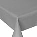 Produktbild Leinen Optik Farbe Größe wählbar - Eckig 130 x 300 bzw.130x300 bzw. 130x300 cm Hellgrau mit Lotus Effekt Tischdecke mit Fleckschutz von DecoHometextil - Hellgrau TD Eckig 130 x 300 cm