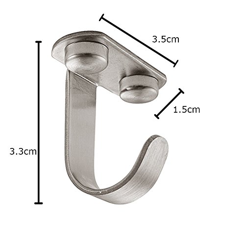 5 Stück Edelstahl Schrank Schrank oberen Haken Handtuch Mantelhaken Tuch Decke - 5