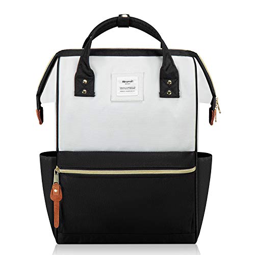 Hethrone Zaino Donna Impermeabile Porta Pc 15.6 Pollici Zaino Antifurto Scuola Universitá Moda Zaini Lavoro Computer Backpack Laptop Nero Bianco