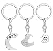 Produktbild Gudeke Damen GROSSE MITTE kleine Schwester Liebe Splice Inner Honig KeyChain Schlüsselanhänger Schlüsselring (Silber)
