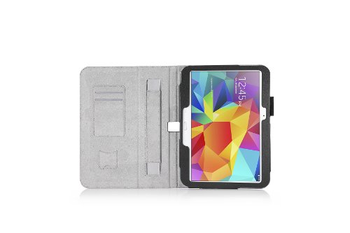 Schutzhülle / Cover / Tasche für Samsung Galaxy Tab 4 10.1″ T530 – mit praktischer Halteschlaufe – Schwarz - 4