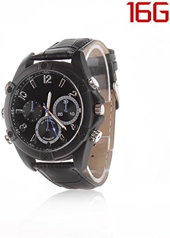 ALSISK Full HD 1920*1080P Voice Recording Spy Camera Hidden Watch IR Night Vision WristWatch (16GB)