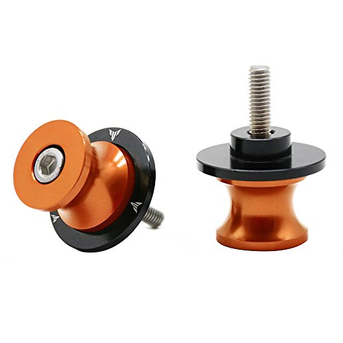 6MM M6 *1.5 Thread CNC Billet Swing Arm Spools Sliders Stand Screws for Yamaha MT-01 MT-03 MT-07 MT-09 MT-10 Orange