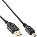 Produktbild InLine 5 m USB – Kabel USB (USB A, Mini-USB B, männlich/männlich, gold, schwarz)