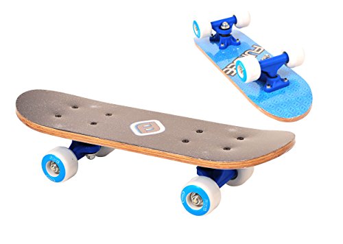 Funbee-OFUN247B Mini Skate en Madera 17 Pulgadas Azul Ruedas PVC 50x36mm, Color Multicolores, (Darpeje OFUN247B)
