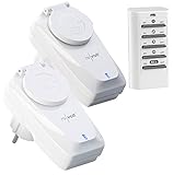 Maximale Stromstärke: 5 A • Funk-Reichweite: bis zu 30 m • Farbe: weiß • Maße je Steckdose: 58 x 111 x 39 mm, Gewicht: je 137 g