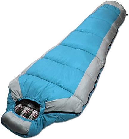 ZXQ Sleeping Bag Adult Outdoor Travel Thicker Sleeping Bag Winter Camping Pure Cotton Warm Sleeping Bag Indoor Lunch Break Sleeping Bag Warm sleeping bag (Color : Blue)
