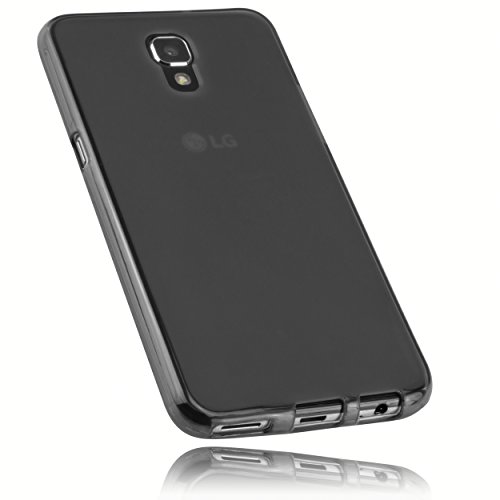 Preisvergleich Produktbild mumbi Hülle für LG X Screen Schutzhülle transparent schwarz