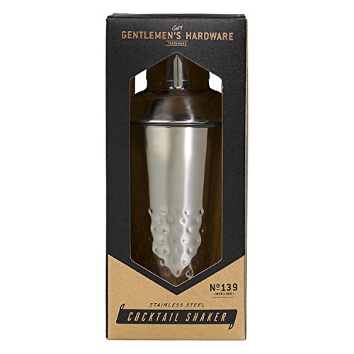 Gentleman's Hardware Coctelera, Acero Inoxidable, Plateado, 9 x 9 x 21 cm