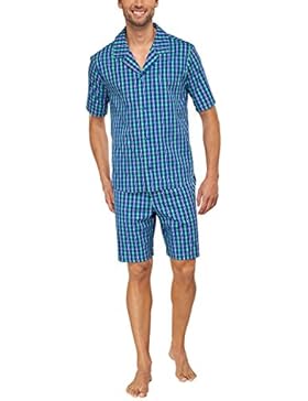 Seidensticker Herren Zweiteiliger Schlafanzug Pyjama Kurz