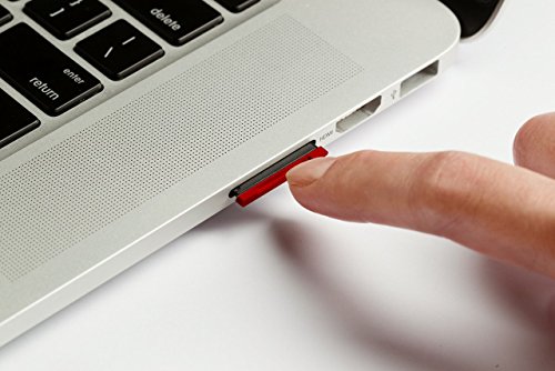 8MOBILITY iSlice Aluminium Micro SD Speicher Adapter für MacBook Pro Retina 13 “ A1425 und A1502 (rot) - 4