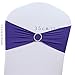 50 x Stretch Wedding Chair Cover Band With Buckle Slider Sashes Bow Decorations