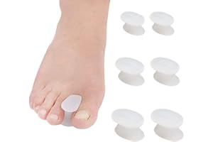 SCJJZ alluce valgo correttore,tutore alluce valgo,separatore dita piede,divaricatore alluce valgo,Tagliadita in silicone, 3 paia di correttori per alluce valgo (S/M/l)