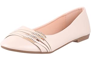 Elara Damen Ballerinas Bequem Lederoptik Strass Flach Chunkyrayan