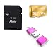 Micro SDHC (TF)Card Flash Memory Card SDC4 with SD Adapter and TF card reader -16G Gold RS.3389.00