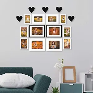 Random Synthetic New Collage Set Of 14 Photo Frames (5 X 7 Inch-14, Black)