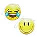 Produktbild SMILEY Kopfhörer Taschen 2er-Geschenk-Set für In-Ear-Kopfhörer (robustes metallenes Hardcase, je Innenmaß: 7x7x3,5 cm) "Lachend" und "Glücklich" Etuis als Geschenk verpackt (Set 2)