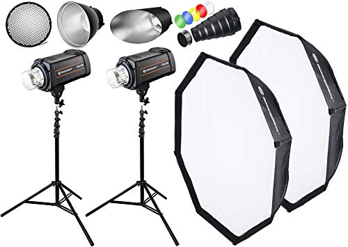 Preisvergleich Produktbild BRESSER Studiblitzset: 2X FM-800 + Aktionspaket 1