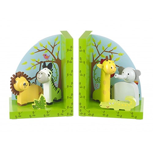 Price comparison product image Orange Tree Toys : Wooden Safari Animals Bookends