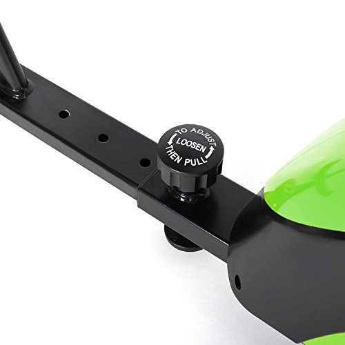 Klarfit Relaxbike 5G Ergometer Liegefahrrad, Ausdauertraining im Liegen (belastbar max. 100kg, 5kg Schwungmasse, Handpulsmesser, großes LCD-Display) schwarz-orange oder schwarz grün - 5