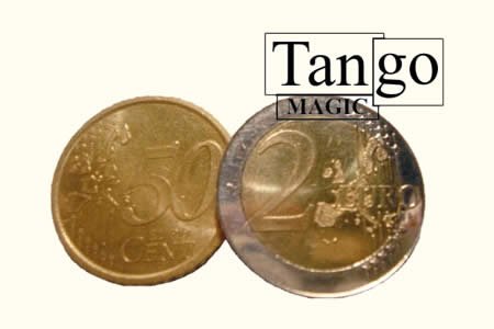 Euro Copper And Silver Coin (2e and 50c w/DVD)(E0054)Tango-Trick