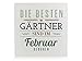 Produktbild Interluxe HOLZBLOCK Shabby DIE BESTEN GÄRTNER FEBRUAR Kollege Geburtstagsgeschenk Freund Geschenkidee