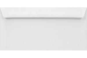 Netuno 25 buste da lettere lunghe bianche DL 110 x 220 mm 120g Olin buste lettera formato americano avorio senza finestra taglio dritto con strip