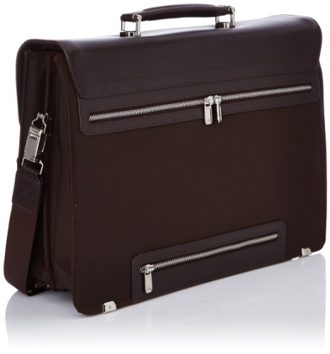 Samsonite Aktentasche echt Leder  Schulranzen  Tasche f  r die Arbeit  S-Thetic 16 4 Zoll Braun  dunkel braun  - 35U 03002