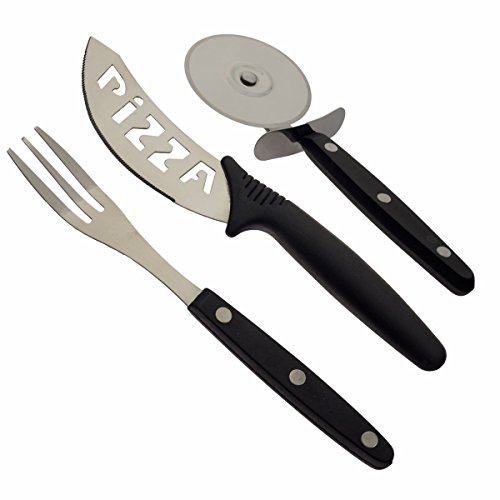 Oramics Pizza Set 10-teilig bestehend aus Pizzabrett, Besteck und Pizzaschneider - 2