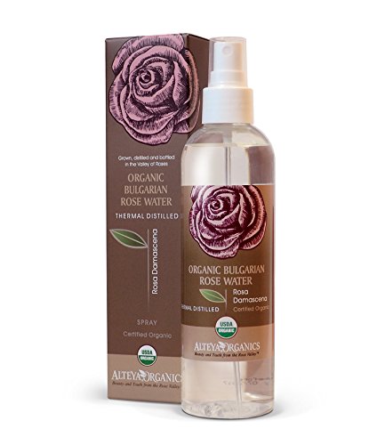 Alteya Biorosenwasser Spray 250ml – 100% USDA Organic-zertifiziert Authentisch Rein Natürlich - Blumenwasser aus Damaszener Rosen, gewonnen durch Wasserdampfdestillation aus frischen handgepflückten Rosenblütenblättern, direkt vom Rosenanbauer und Destillateur Alteya Organics aus dem Herzen des Rosentals in Bulgarien