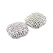 So Beauty 2 pcs Women's Metal Toe Nails Covers Decoration Rhinestone False Toenail Wrappers Silver