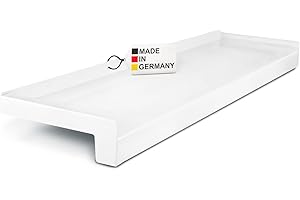 METALL- & KUNSTSTOFFHANDEL THOMAS JÄKEL TJ davanzale esterno alluminio bianco 5x80cm / davanzale della finestra aporgenza 50mm / vari dimensioni e colori/davanzale esterno in alluminio/davanzale in alluminio Made in Germany