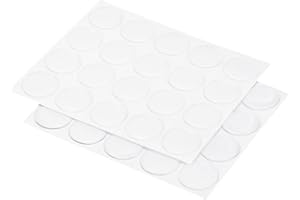 PATIKIL 1 Pulgadas Artesanía Botella Tapas Resina Auto Adhesivo Pegatinas, 50 Paquete Transparente Redondo Artesanía Botella Tapa Colgante Cúpula Pegatinas Transparente