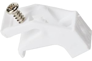 Merriway BH04068 (5 Pcs) White Curtain Track Rail Brackets for Decorail Integra Track - Pack of 5 Pieces