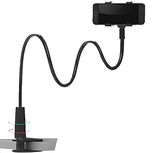 GBOAT Smartphone Handyhalter 360°Drehen Schwanenhals Halterung Universal Desktop Ständer Bracket(schwarz)