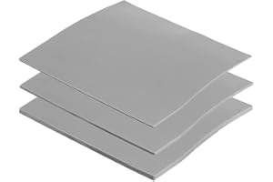 Aukuoy 3 pack 12.8 W/mK Thermal Pads: 100 x 100 x 0.5 mm/1 mm/1.5 mm high temperature heat resistant silicone grease thermal pads for PC laptop heatsink, CPU, GPU, LED, SSD, IC, SMD cooler