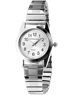 Trend-Wares Damen-Armbanduhr Silber Analog Quarz Metall Modisch Damenuhr Zugband Arabische Ziffern