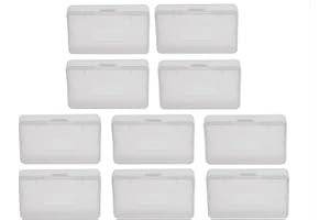 ZGLUZP 10Pcs White Game Cartridge Case Box,Transparent Anti Dust Cover Storage Box, Game Card Case Compatible for Nintendo Game Boy Advance GBA (2.6 X1.6X 0.3in) for Nintendo Systems