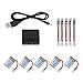 Produktbild Elviray 5 Stücke Leichte 3,7 V 30C 150 mAh Lipo Batterie Kit Mit 5 In 1 Ladegerät Für JJR/C H36 E010 RC Quadcopter