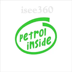 isee360 Car Petrol Stickers Inside Fuel Lid Sides Car Sticker (Green)