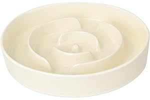 SPUNKYJUNKY Alimentadores Lentos, Comedero Lento de Cerámica, Comedero Perros Pequeños Antivoracidad, Comedero Gato Interactivo, Tazon Comedero para Mascotas