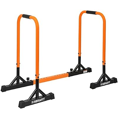 Mirafit Barres Dip Parallèles Avec Barre de Largeur Ajustable - Pour Les Entraînements de Poids Corporel / Calisthenics