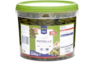 MAKRO CHEF Pepinillos en Vinagre Chef – El Toque Crujiente y Sabroso para tus Aperitivos, Diferentes Tamaños y Tambien Con Sabor Anchoas. (1 CUBO, sabor anchoa muy Pequeño 1900gne)