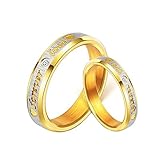 Yellow Chimes Love Forever 18K Gold Plated Proposal Couple Rings for Girls and Boys. Perfect for Couple!