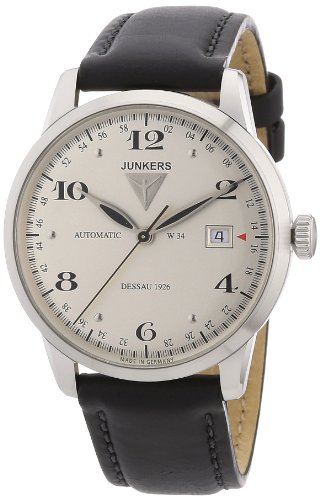 Junkers Herren-Armbanduhr XL Dessau 1926 Flatline Analog Automatik Leder 63504 Junkers Herren-Armbanduhr XL Dessau 1926 Flatline Analog Automatik Leder 63504