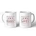 Produktbild 365 Druck Funny Paare Passende Kaffee Tassen, Married Paare Christmas Gifts, keramik, Pixel Nordic Hubby And Wifey, 11oz