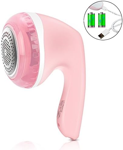 Lint Remover, KINIVA Fabric Sweater Shaver, Wool Clothes Fuzz Lint Pill Rechargeable Defuzzer Electric – Pink