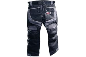 RKsports Kids Supersport Motorbike Motorcycle Textile Trousers Black Waterproof Windproof