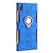 Produktbild ibasenice Hart Telefon Fall mit Fingerring Halter Magnetische Auto Montage Telefon Fall stoßfest Telefon Abdeckung für Sony Xperia XA1 Ultra (Blau)